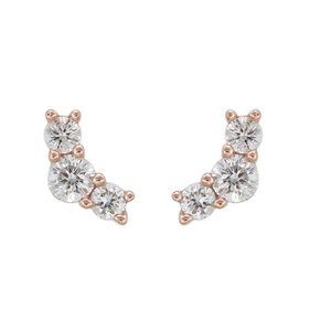Earrings in Rose Gold set with Diamonds